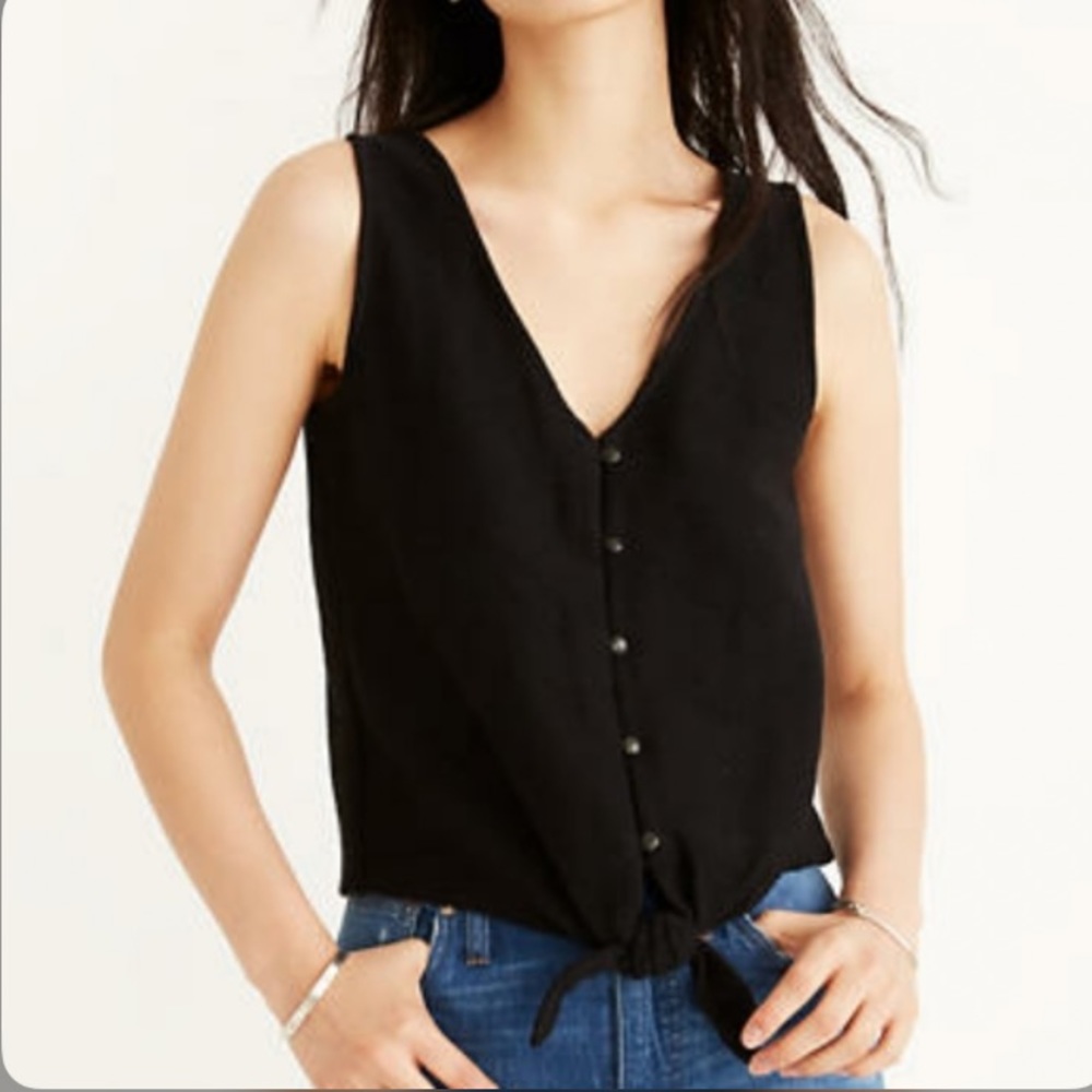 Madewell Texture Thread Button Toe Top
